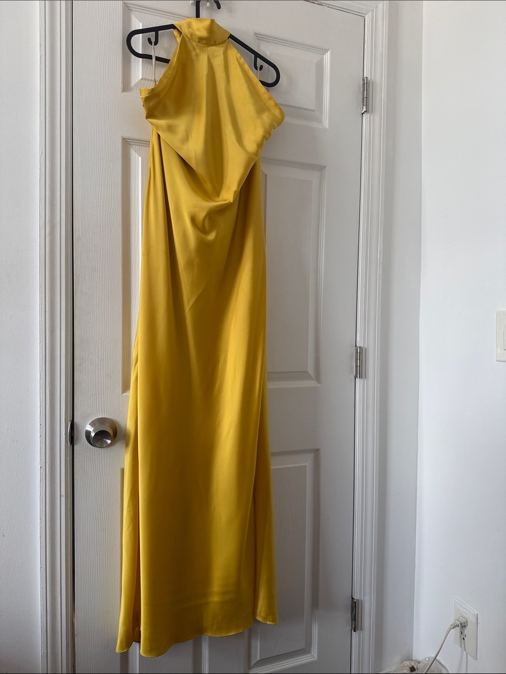 Silvia Tcherassi Golden Yellow Halter Draped Maxi Dress
